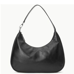 STAUD Sylvie Black Leather Shoulder Bag new with tags